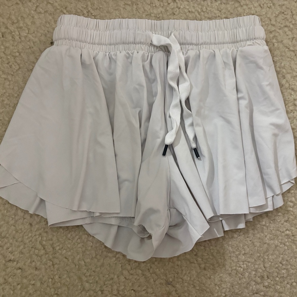 White flowy shorts